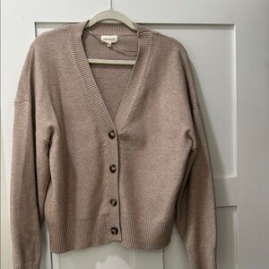 Thread & Supply Taupe Button-Up Cardigan